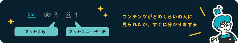 アクセス数が分かりますの画像